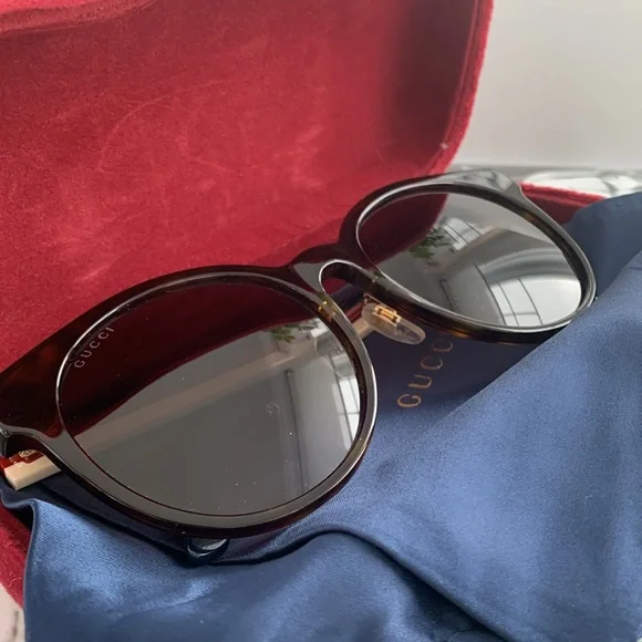 🔥♥️🔥AUTHENTIC Gucci Sunglasses GG0416SK 003 55-20-145  Made in Italy - Picture 2 of 14